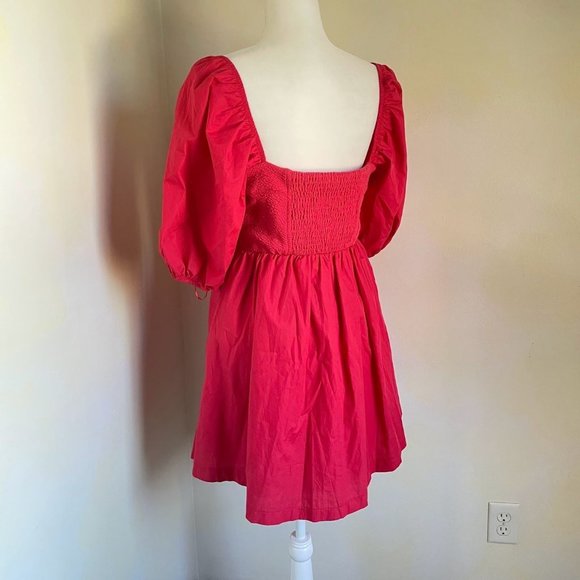 Anthropologie Maeve Sweetheart Mini Dress Red Size L - Picture 7 of 11